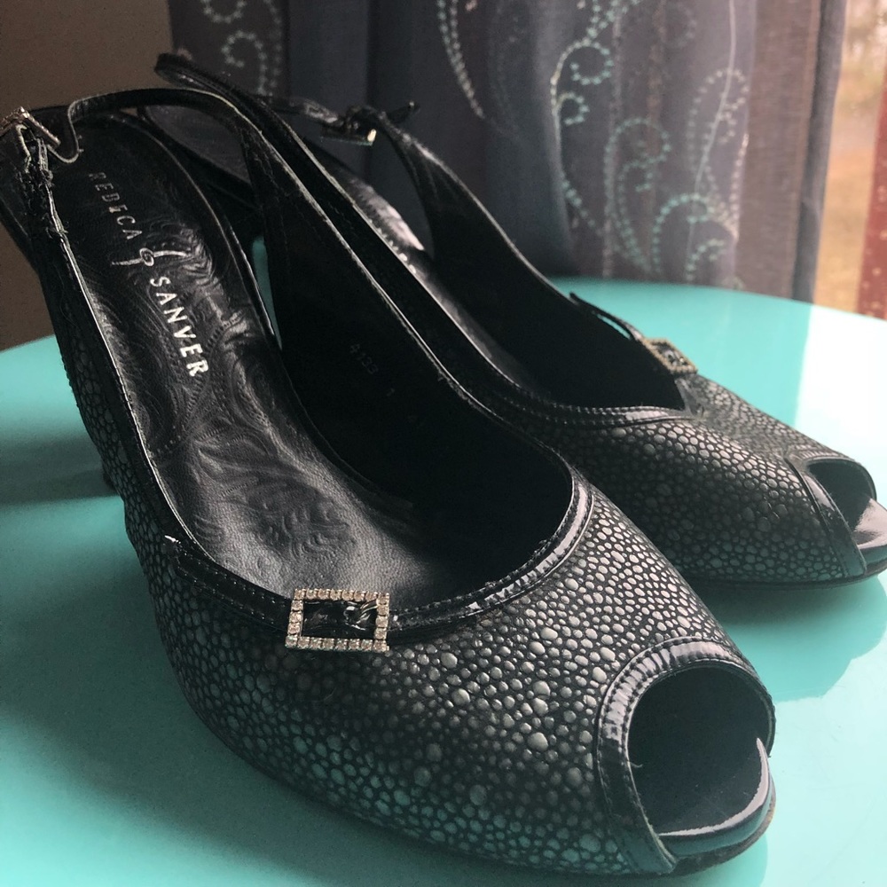 Rebeca Sanver Sling Back Women’s Leather Shoes